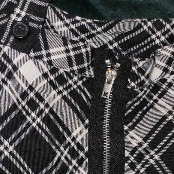 TRIPP NYC Black and White Plaid Suspender Skirt - Picture 4 of 5